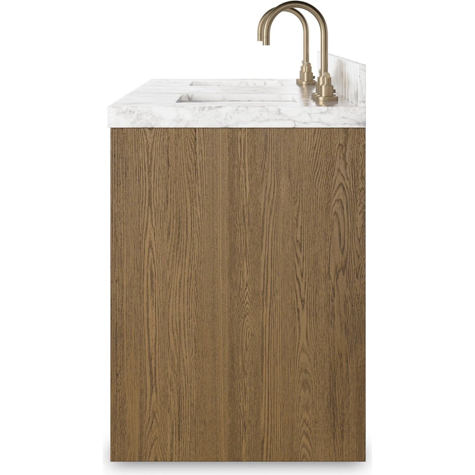 Anthem Double Vanity by Four Hands. Made from thick oak veneer, solid marble in a unique style.