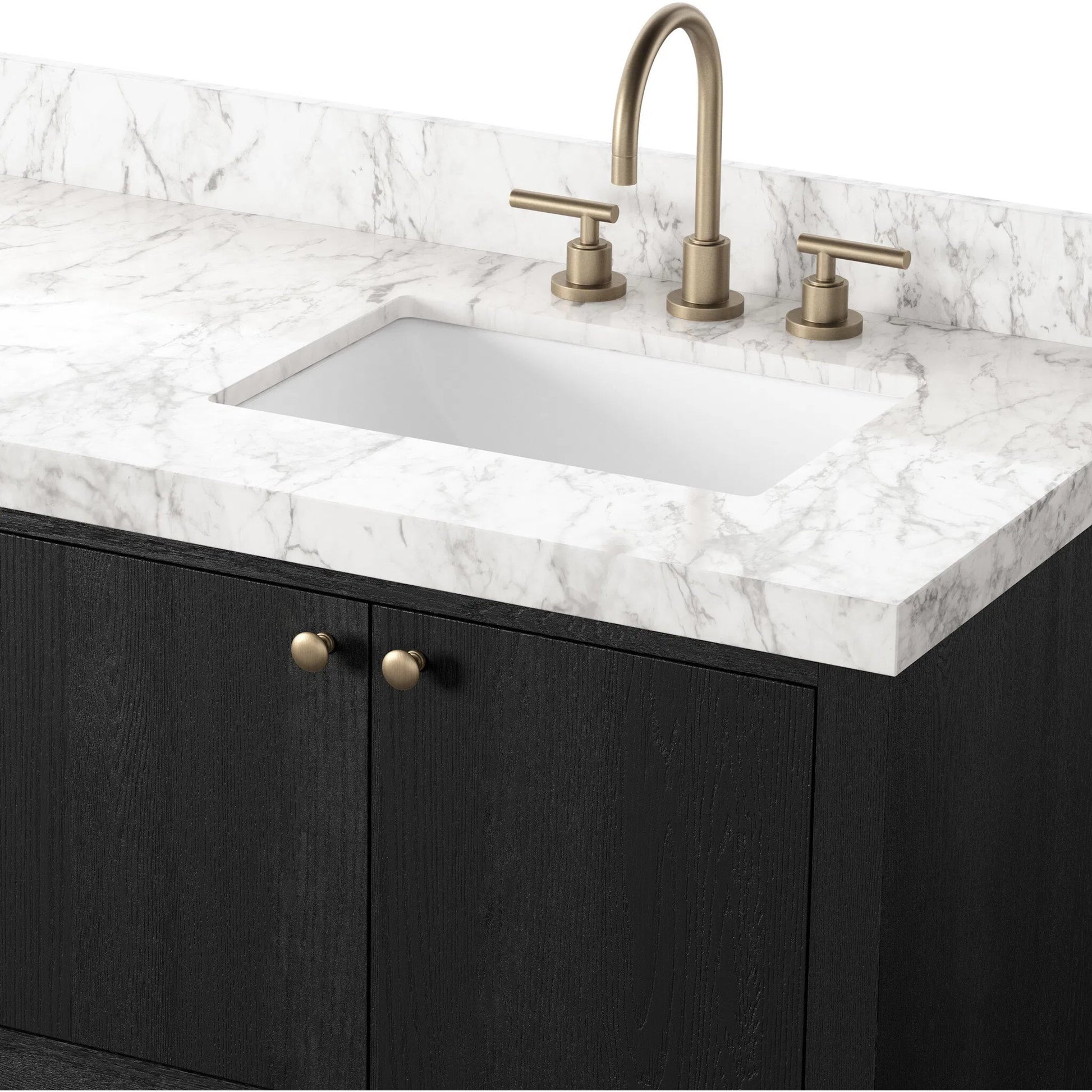 Anthem Double Vanity by Four Hands. Made from thick oak veneer, solid marble in a unique style.