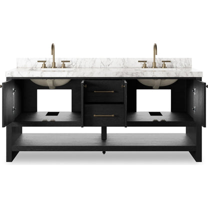 Anthem Double Vanity by Four Hands. Made from thick oak veneer, solid marble in a unique style.