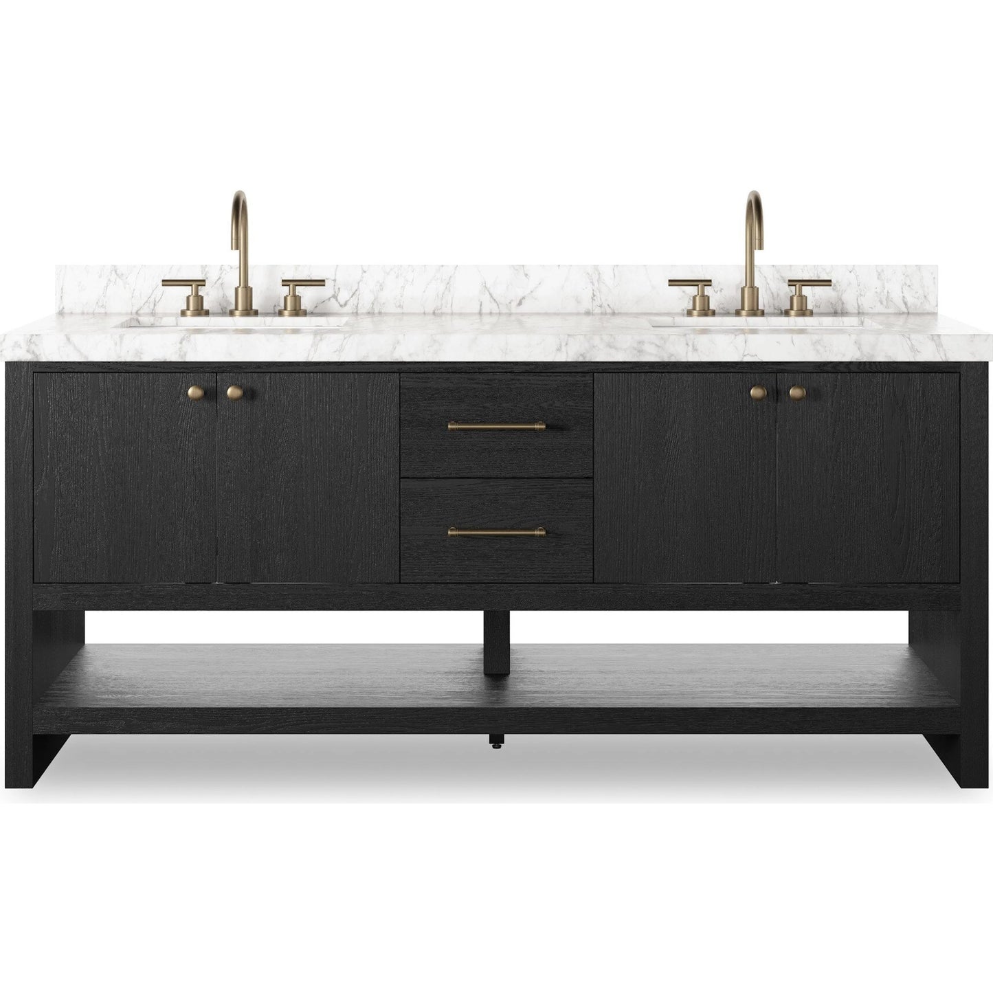 007 SI-2377096 | Additional Silo | Anthem Double Vanity by Four Hands. Made from thick oak veneer, solid marble in a unique style.