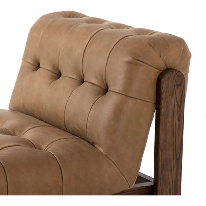 Jeremiah Chair by Four Hands in palermo drift and terra brown ash. Made from top grain leather, solid ash, 100% polyester in a modern style.