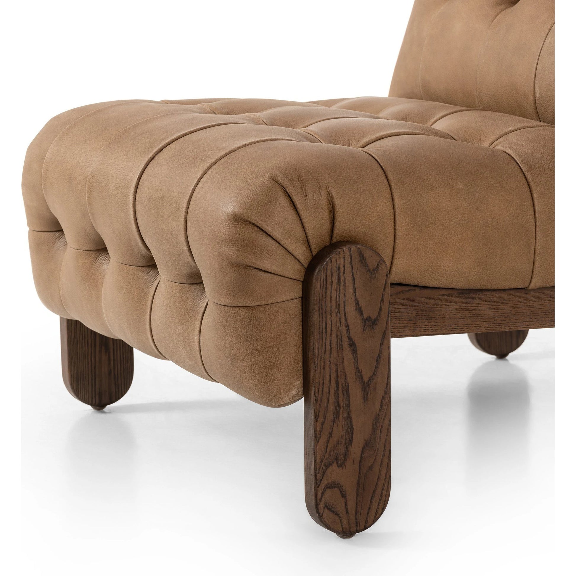 Jeremiah Chair by Four Hands in palermo drift and terra brown ash. Made from top grain leather, solid ash, 100% polyester in a modern style.