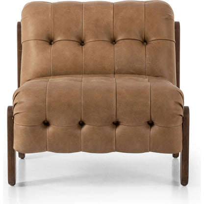 Jeremiah Chair by Four Hands in palermo drift and terra brown ash. Made from top grain leather, solid ash, 100% polyester in a modern style.