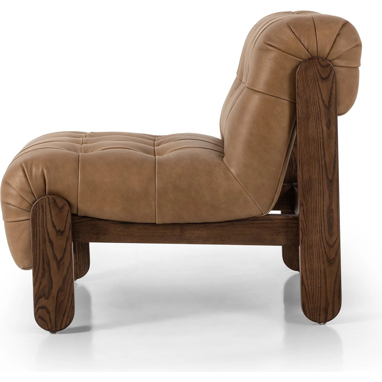 015 SI-2137407 | Additional Silo | Jeremiah Chair by Four Hands in palermo drift and terra brown ash. Made from top grain leather, solid ash, 100% polyester in a modern style.