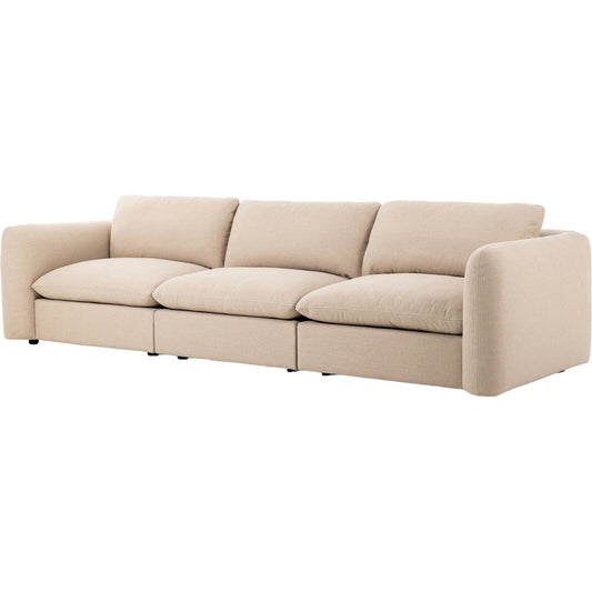 Ingel 3-Piece Sectional by Four Hands. Made from 39% linen, 35% cotton, 26% polyester, poplar plywood, 100% polyester in a modern style.