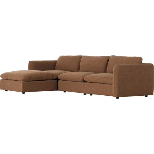 Ingel 3-Piece Sectional by Four Hands. Made from 39% linen, 35% cotton, 26% polyester, poplar plywood, 100% polyester in a modern style.