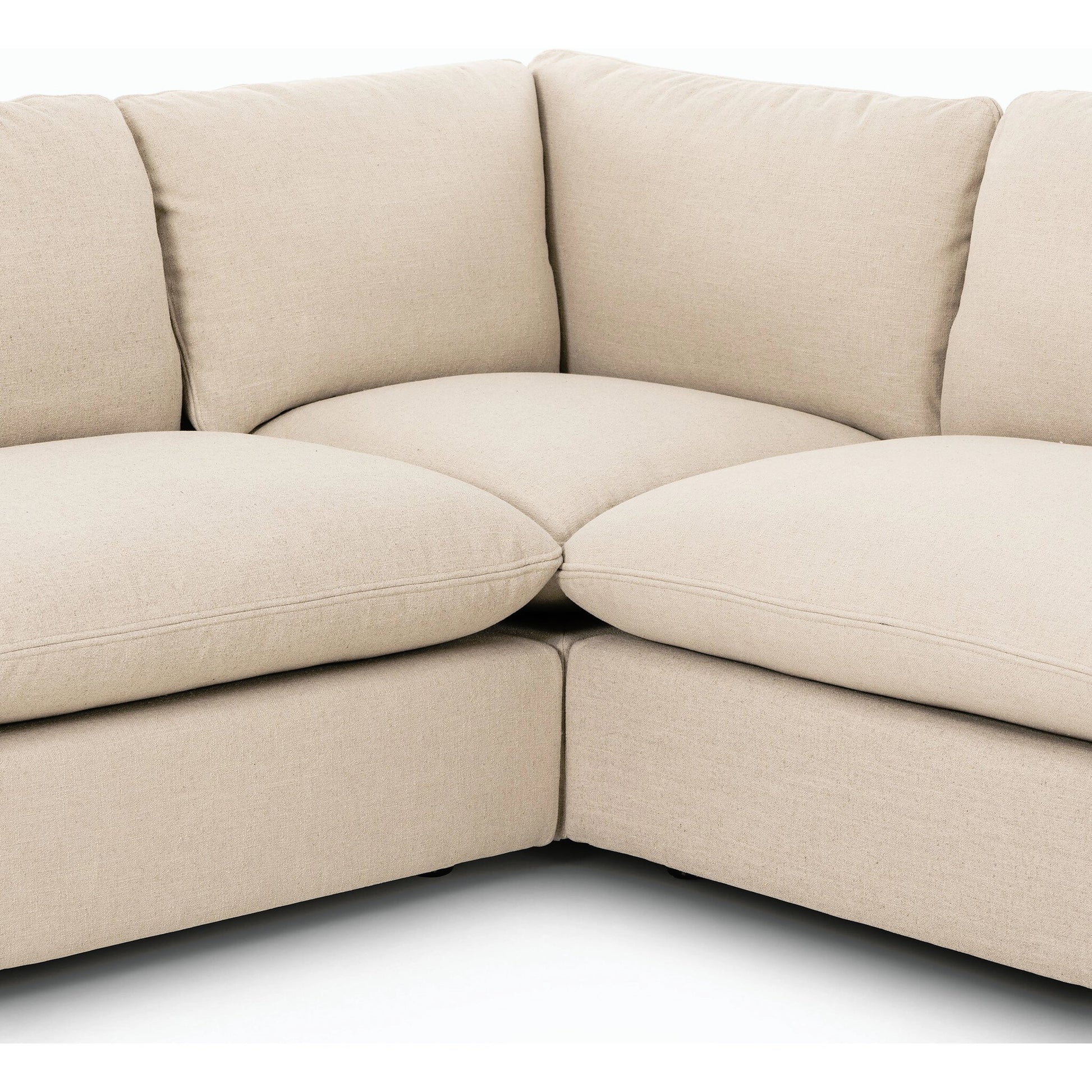 Ingel 5-Piece Sectional by Four Hands. Made from 39% linen, 35% cotton, 26% polyester, poplar plywood, 100% polyester in a modern style.