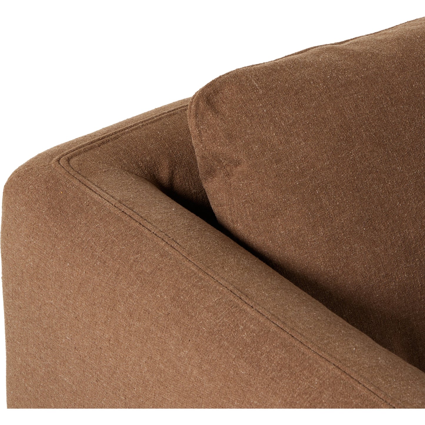 011 SI-2074381 | Closeup | Ingel 5-Piece Sectional by Four Hands. Made from 39% linen, 35% cotton, 26% polyester, poplar plywood, 100% polyester in a modern style.
