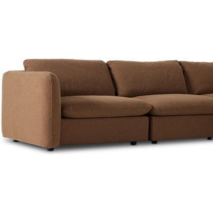 Ingel 5-Piece Sectional by Four Hands. Made from 39% linen, 35% cotton, 26% polyester, poplar plywood, 100% polyester in a modern style.