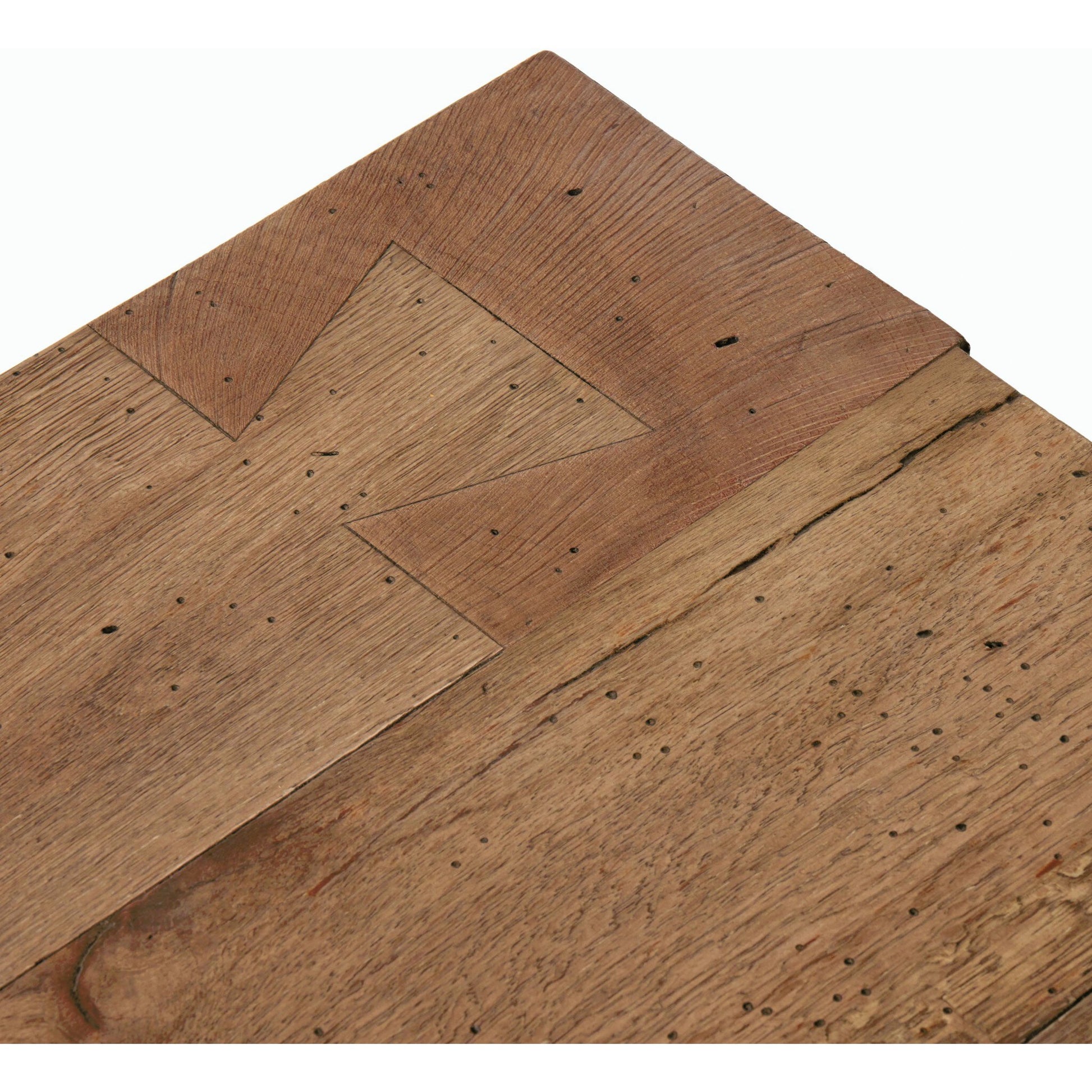 Abaso Small Square Coffee Table by Four Hands in ebony rustic wormwood oak. Made from thick oak veneer, engineered hardwood in a modern style.