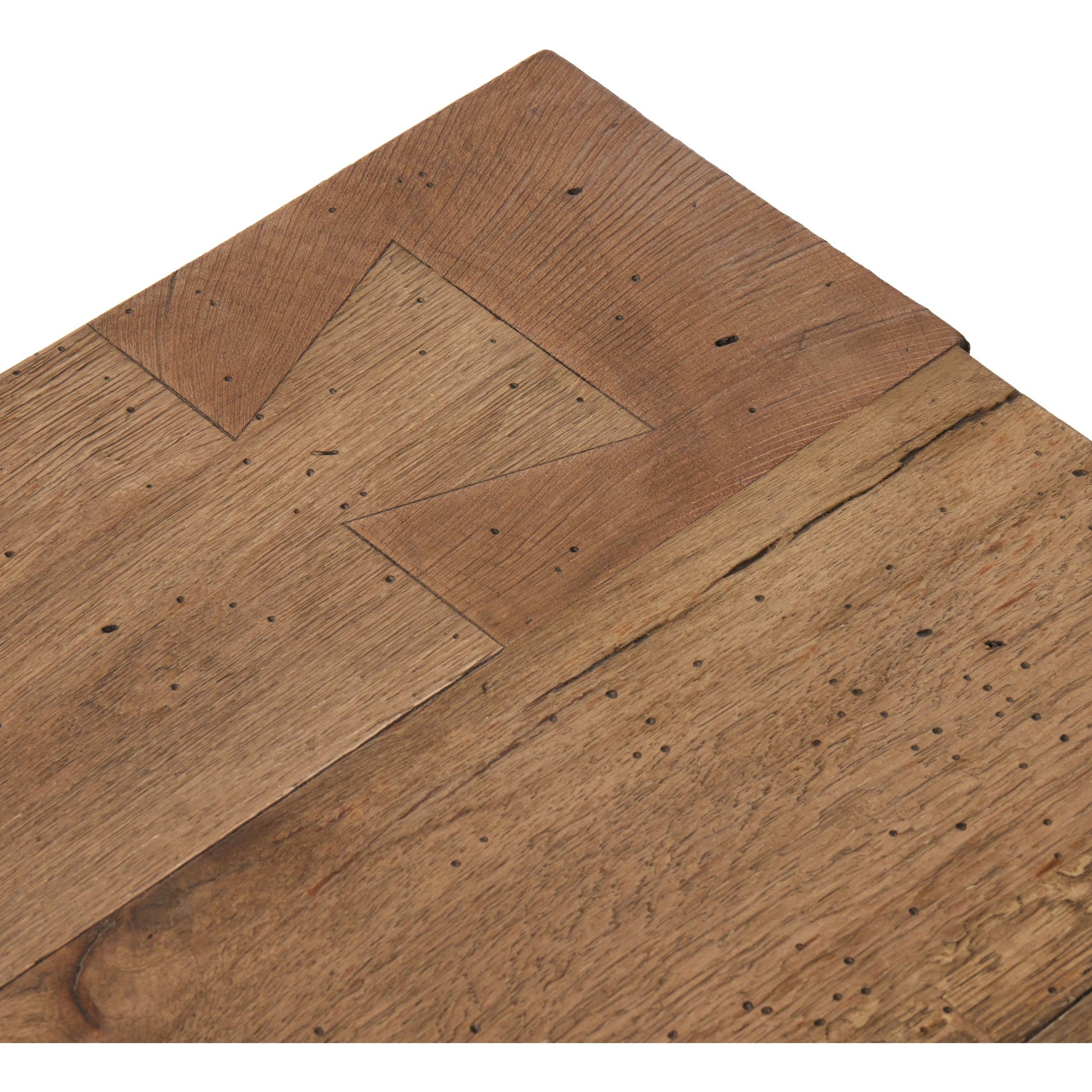 Abaso Small Square Coffee Table by Four Hands in ebony rustic wormwood oak. Made from thick oak veneer, engineered hardwood in a modern style.