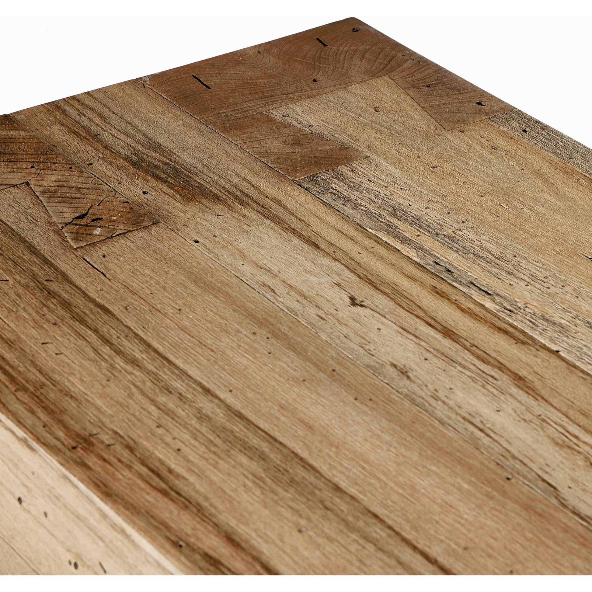 Abaso Accent Bench by Four Hands in ebony rustic wormwood oak. Made from thick oak veneer, engineered hardwood in a modern style.