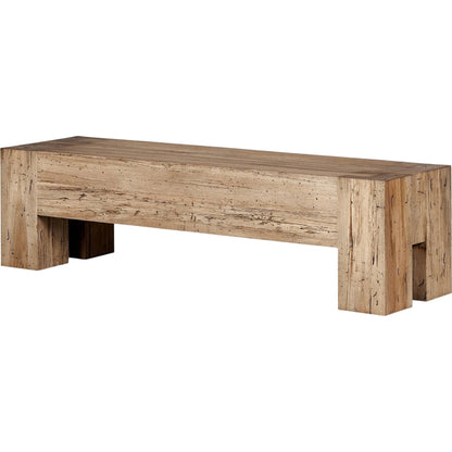 Abaso Accent Bench by Four Hands. Made from thick oak veneer, engineered hardwood in a modern style.
