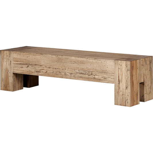Abaso Accent Bench by Four Hands. Made from thick oak veneer, engineered hardwood in a modern style.
