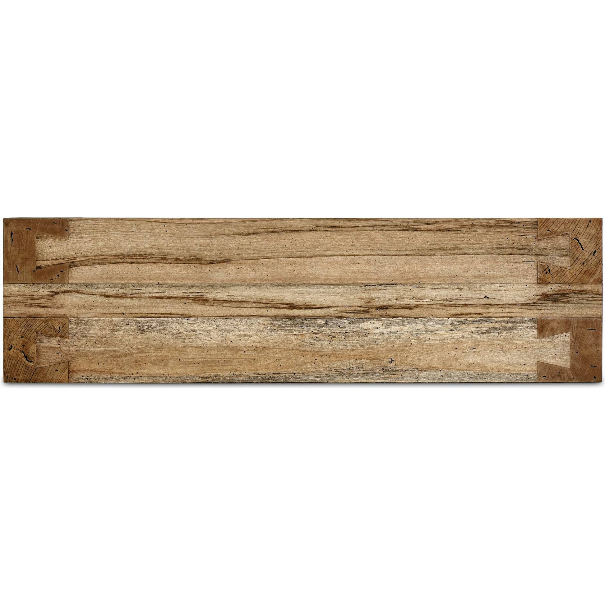 Abaso Accent Bench by Four Hands in ebony rustic wormwood oak. Made from thick oak veneer, engineered hardwood in a modern style.