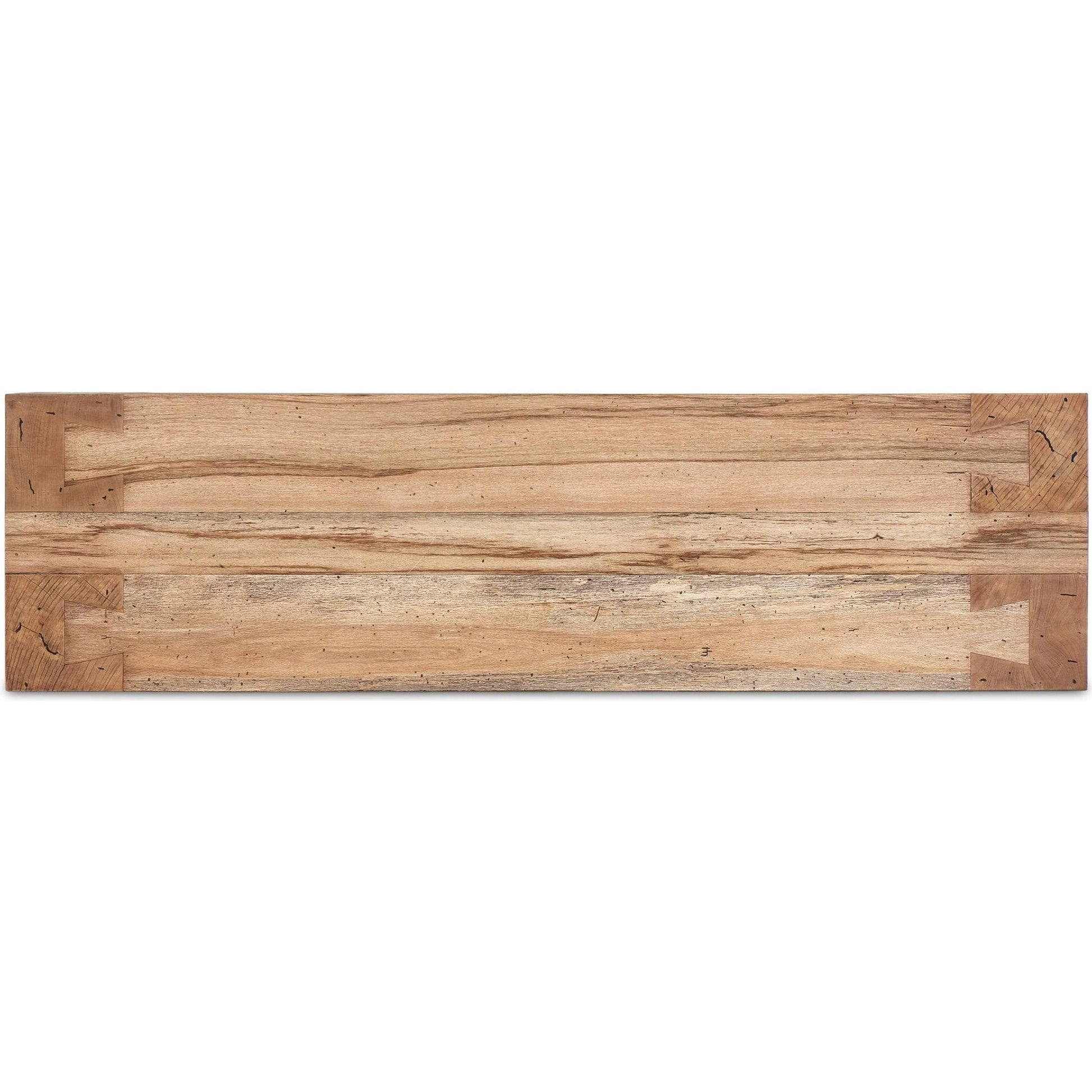 Abaso Accent Bench by Four Hands in ebony rustic wormwood oak. Made from thick oak veneer, engineered hardwood in a modern style.