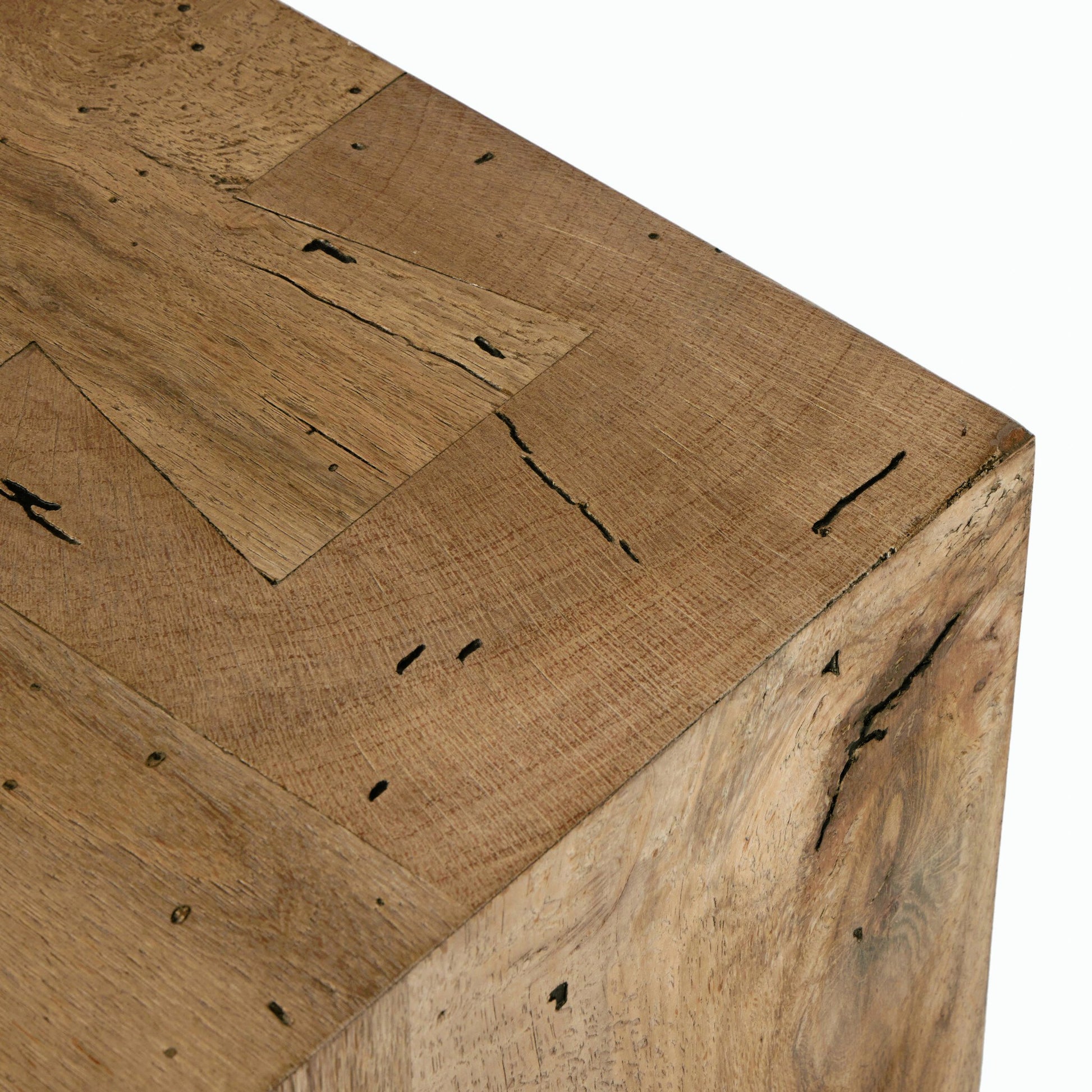 Abaso Media Console by Four Hands. Made from thick oak veneer in a modern style.