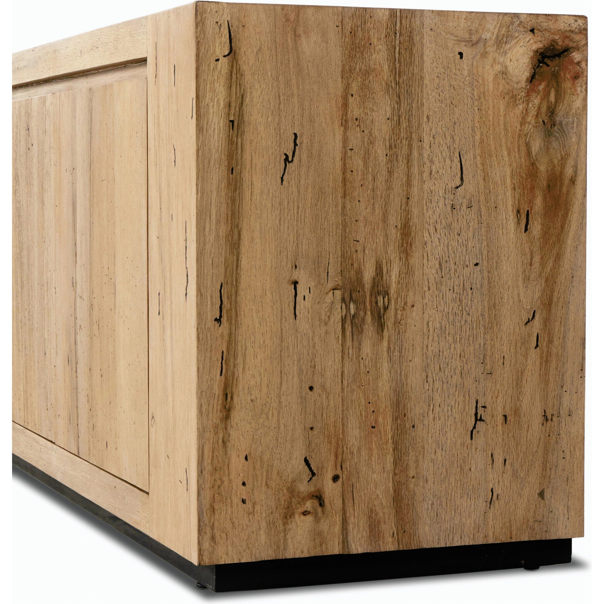 Abaso Media Console by Four Hands. Made from thick oak veneer in a modern style.