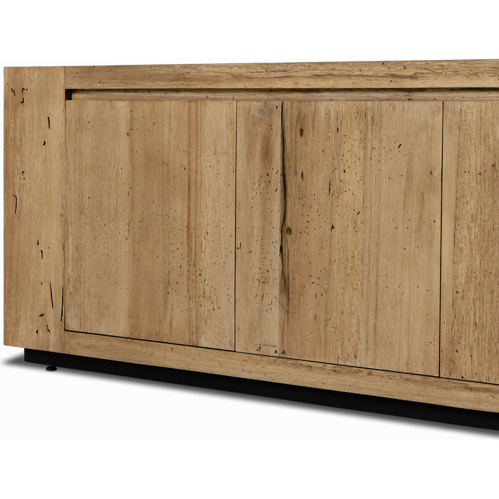 Abaso Media Console by Four Hands. Made from thick oak veneer in a modern style.