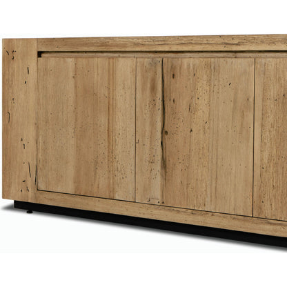 Abaso Media Console by Four Hands. Made from thick oak veneer in a modern style.