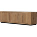 Abaso Media Console by Four Hands. Made from thick oak veneer in a modern style.