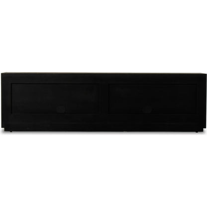 Abaso Media Console by Four Hands. Made from thick oak veneer in a modern style.