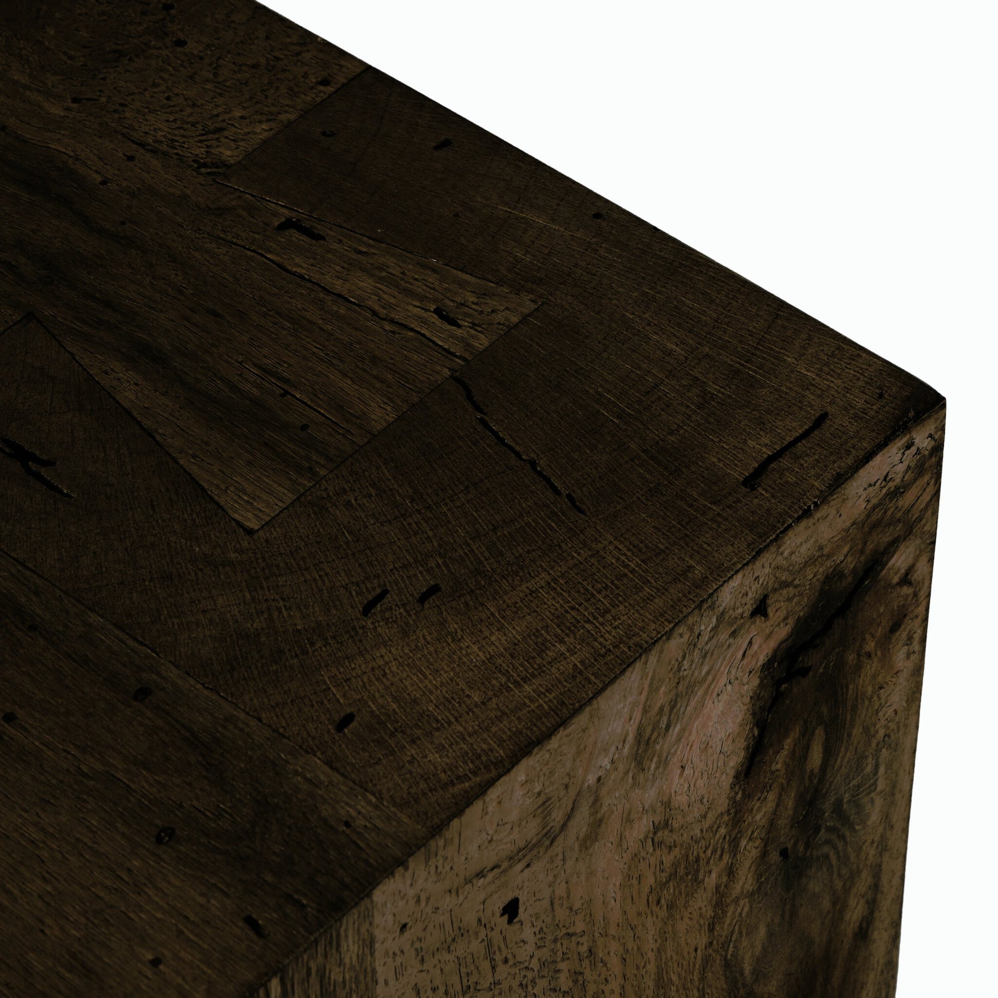 Abaso Media Console by Four Hands. Made from thick oak veneer in a modern style.