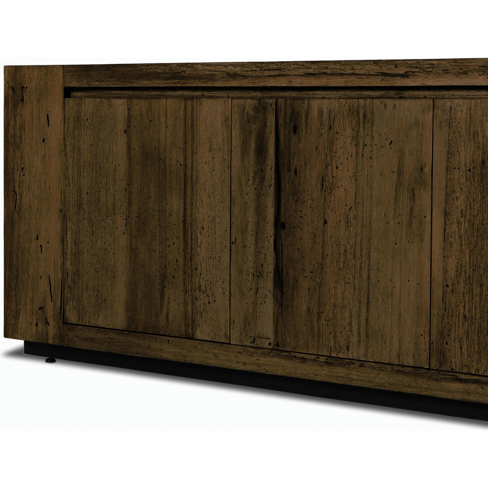 Abaso Media Console by Four Hands. Made from thick oak veneer in a modern style.