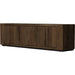 Abaso Media Console by Four Hands. Made from thick oak veneer in a modern style.