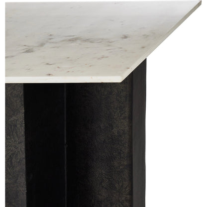 Terrell Large Console Table by Four Hands. Made from solid marble, aluminum, engineered hardwood in a modern style.