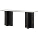 Terrell Large Console Table by Four Hands. Made from solid marble, aluminum, engineered hardwood in a modern style.