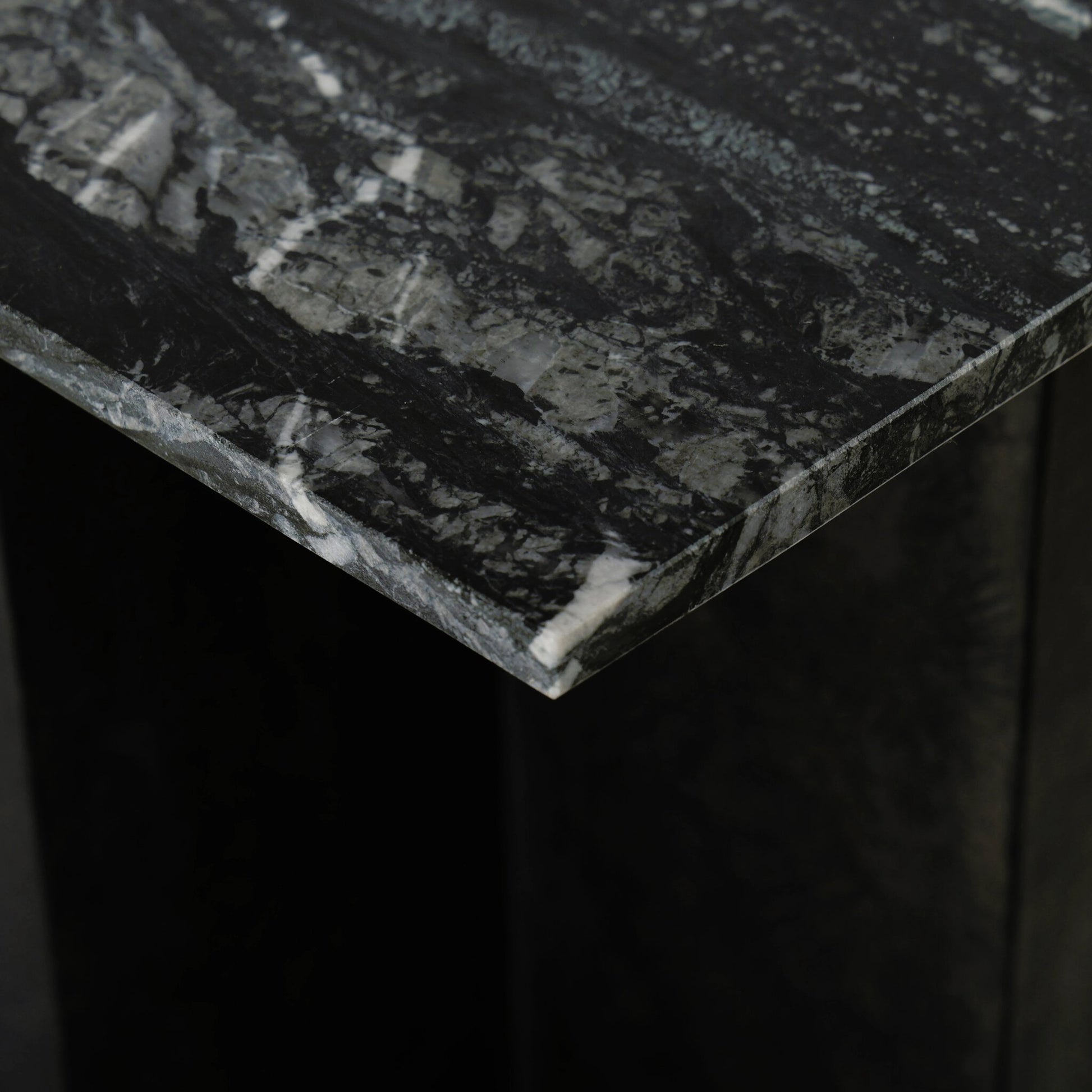 Terrell Large Console Table by Four Hands. Made from solid marble, aluminum, engineered hardwood in a modern style.