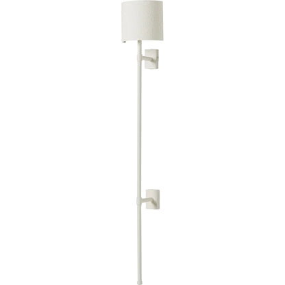 Maurice Sconce by Four Hands in matte white plaster, matte white iron. Made from iron in a unique style.