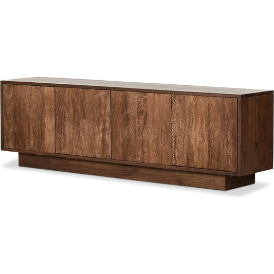 Gilmore Media Console by Four Hands in aged mango. Made from solid mango in a modern style.