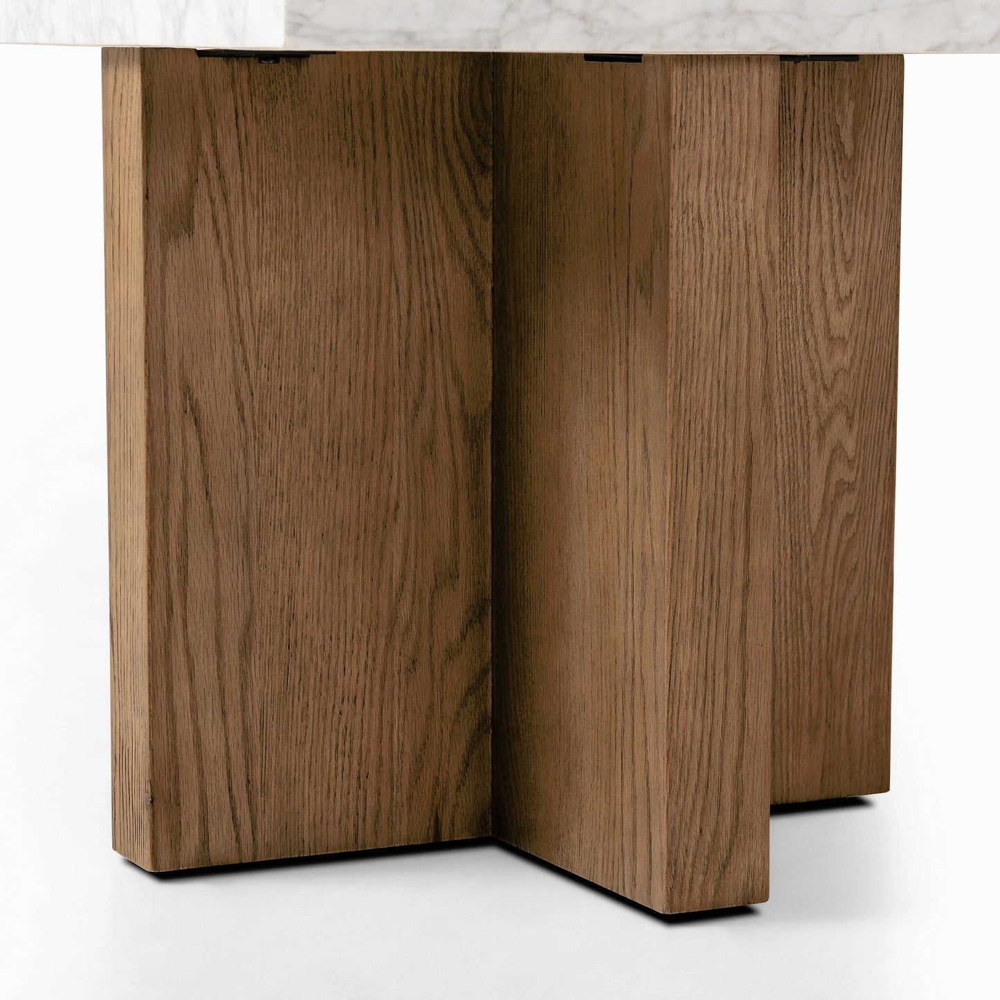 007 SI-2158059 | Additional Silo | Bellamy End Table by Four Hands in white carrara marble, smoked oak veneer and white carrara marble. Made from carrara solid, thick oak veneer, poplar plywood in a modern style.