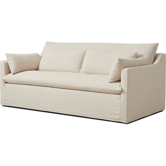 Zadie Sofa by Four Hands in newcastle natural. Made from 62% cotton, 20% flax, linen, 18% viscose (rayon), poplar plywood, 100% polyester in a modern style.