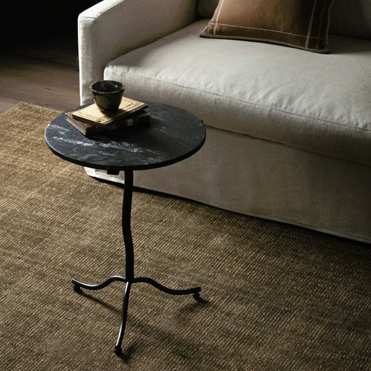 Sophie End Table by Four Hands. Made from solid marble, iron in a modern style.