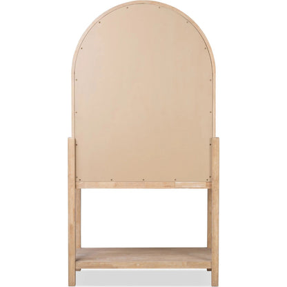 Dulane Bar Cabinet by Four Hands in light natural parawood veneer. Made from parawood veneer, cane, engineered hardwood in a transitional style.