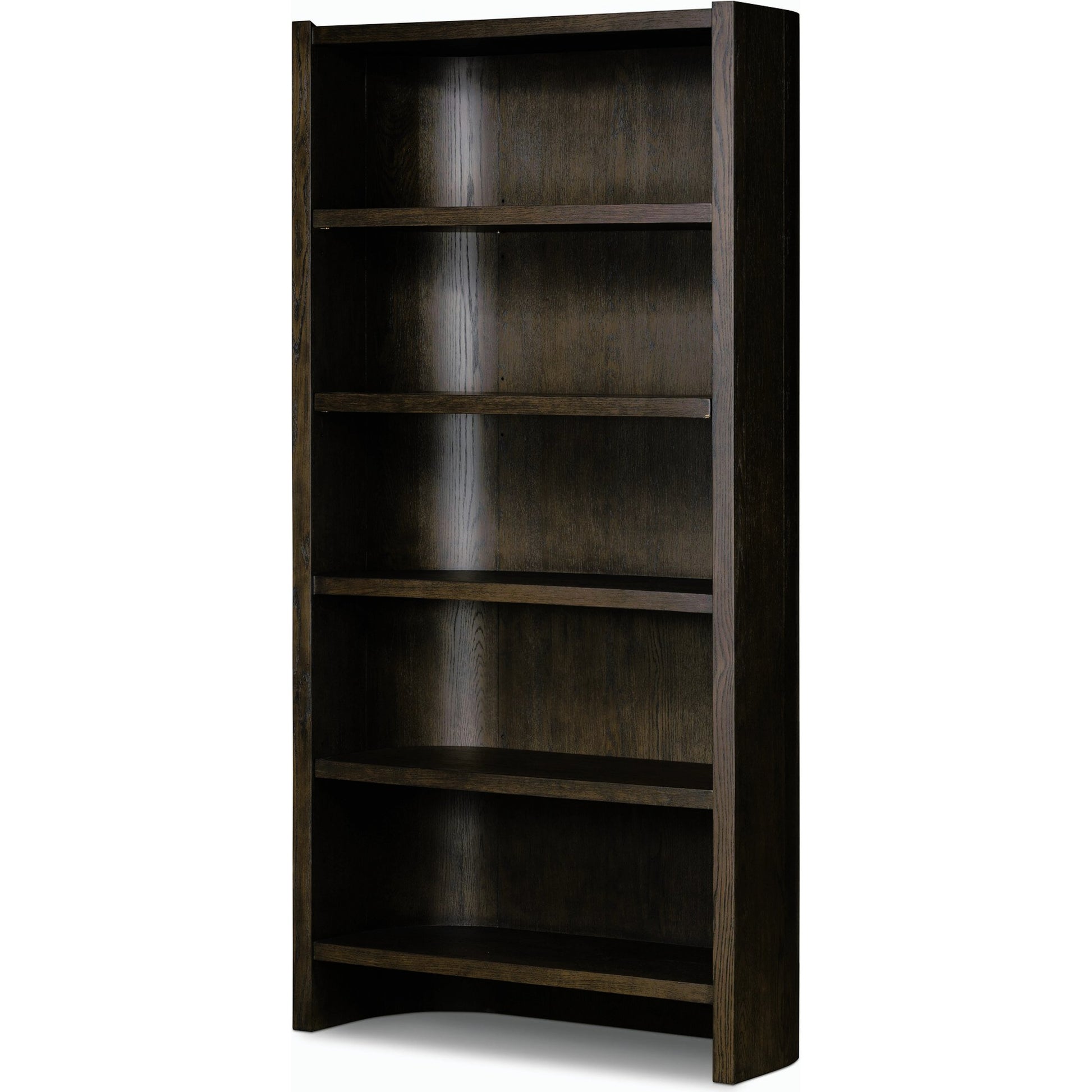 Lockhart Bookcase by Four Hands in rubbed black oak solid, rubbed black veneer and rubbed black oak solid. Made from solid oak, oak veneer in a modern style.
