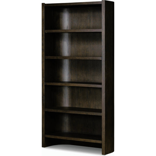 Lockhart Bookcase by Four Hands in rubbed black oak solid, rubbed black veneer and rubbed black oak solid. Made from solid oak, oak veneer in a modern style.