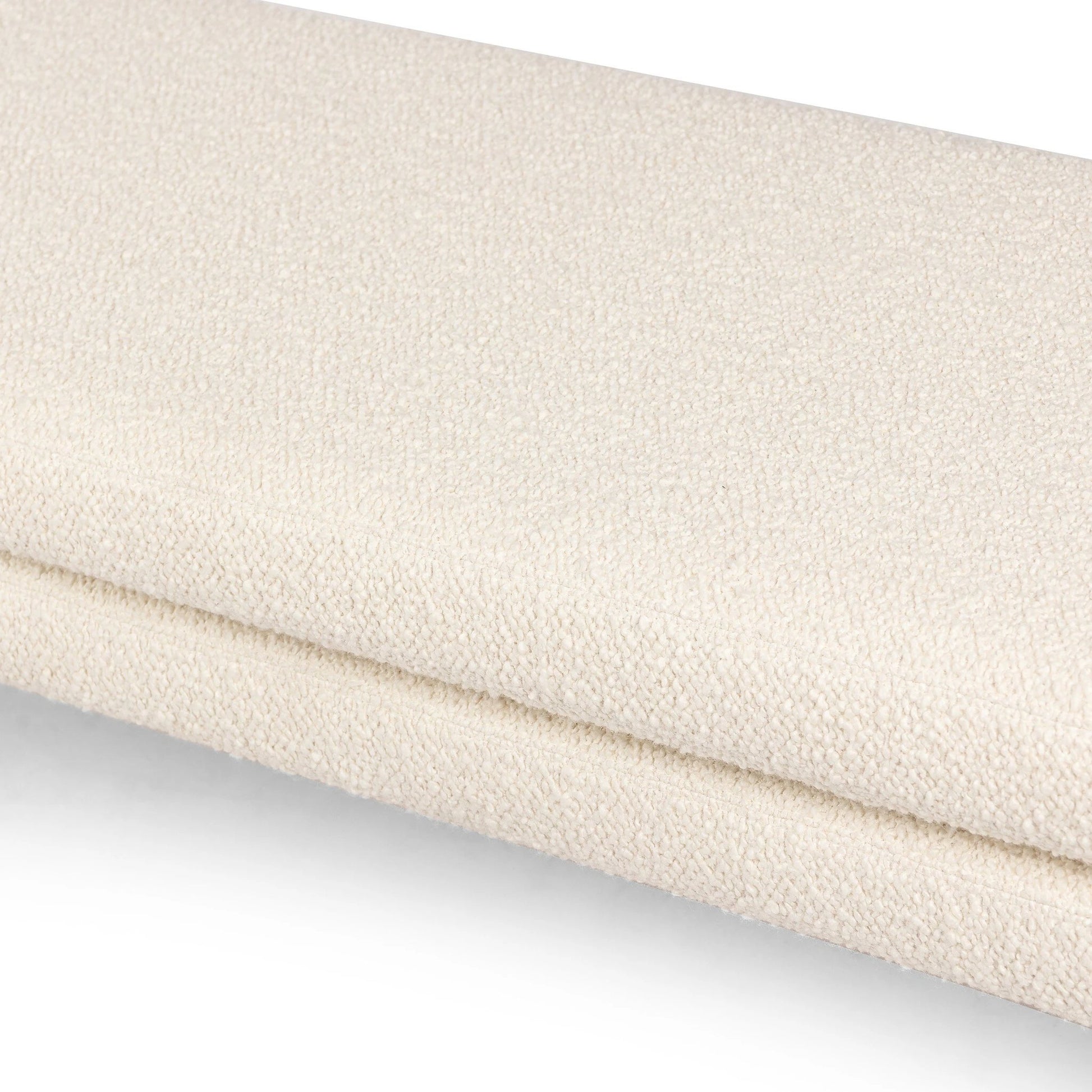Serena Accent Bench by Four Hands in durham cream. Made from 61% polyester, 39% wool, poplar plywood, 100% polyester in a modern style.