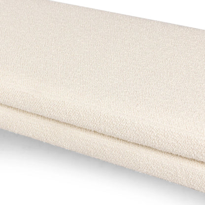 Serena Accent Bench by Four Hands in durham cream. Made from 61% polyester, 39% wool, poplar plywood, 100% polyester in a modern style.