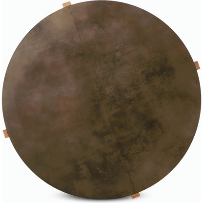 Bingham Large Coffee Table by Four Hands in distressed iron, rustic oak. Made from iron, thick oak veneer, engineered hardwood in a modern style.
