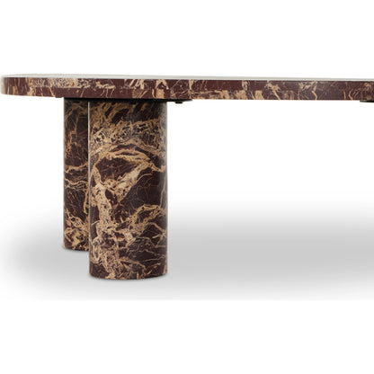 Zion Coffee Table by Four Hands. Made from solid marble, engineered hardwood in a modern style.