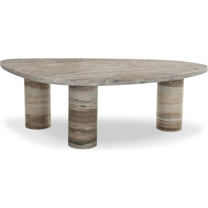 Zion Nesting Coffee Table by Four Hands in antique white marble. Made from solid marble in a unique style.