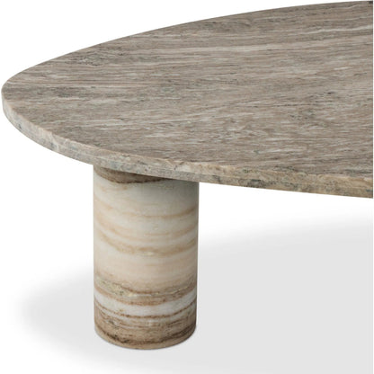Zion Nesting Coffee Table by Four Hands in antique white marble. Made from solid marble in a unique style.