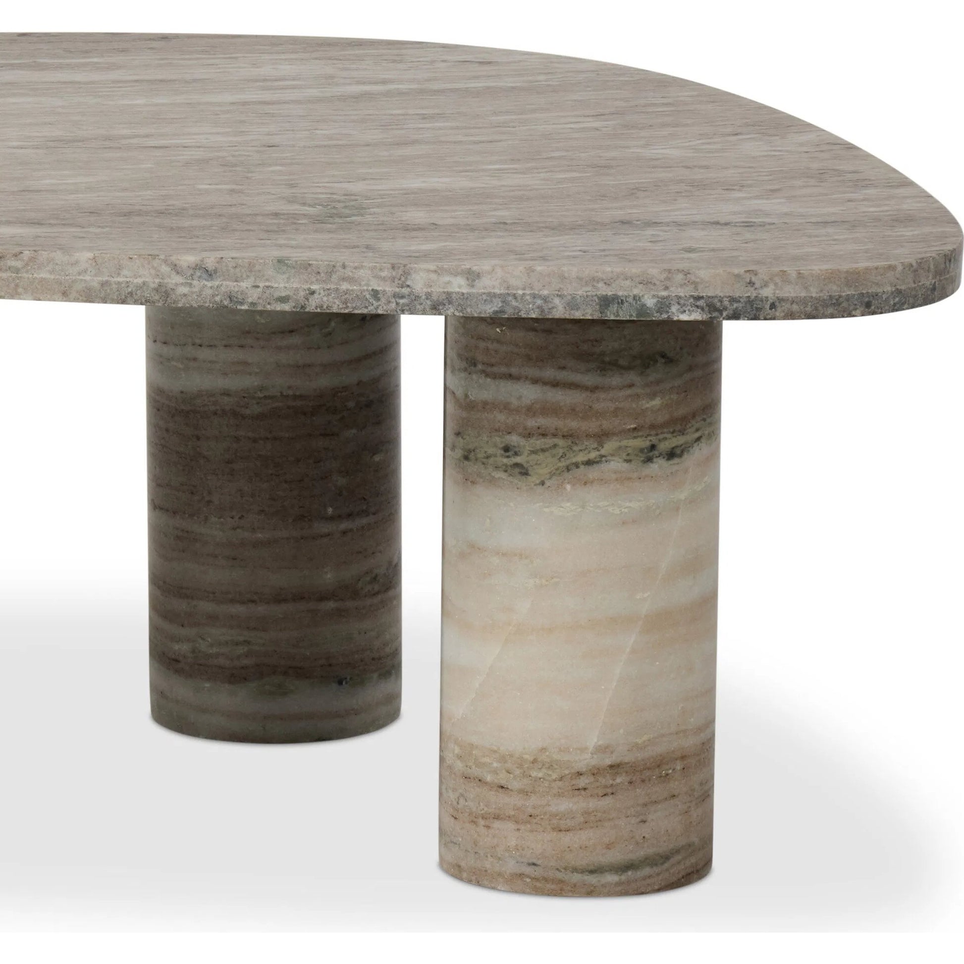 Zion Nesting Coffee Table by Four Hands in antique white marble. Made from solid marble in a unique style.