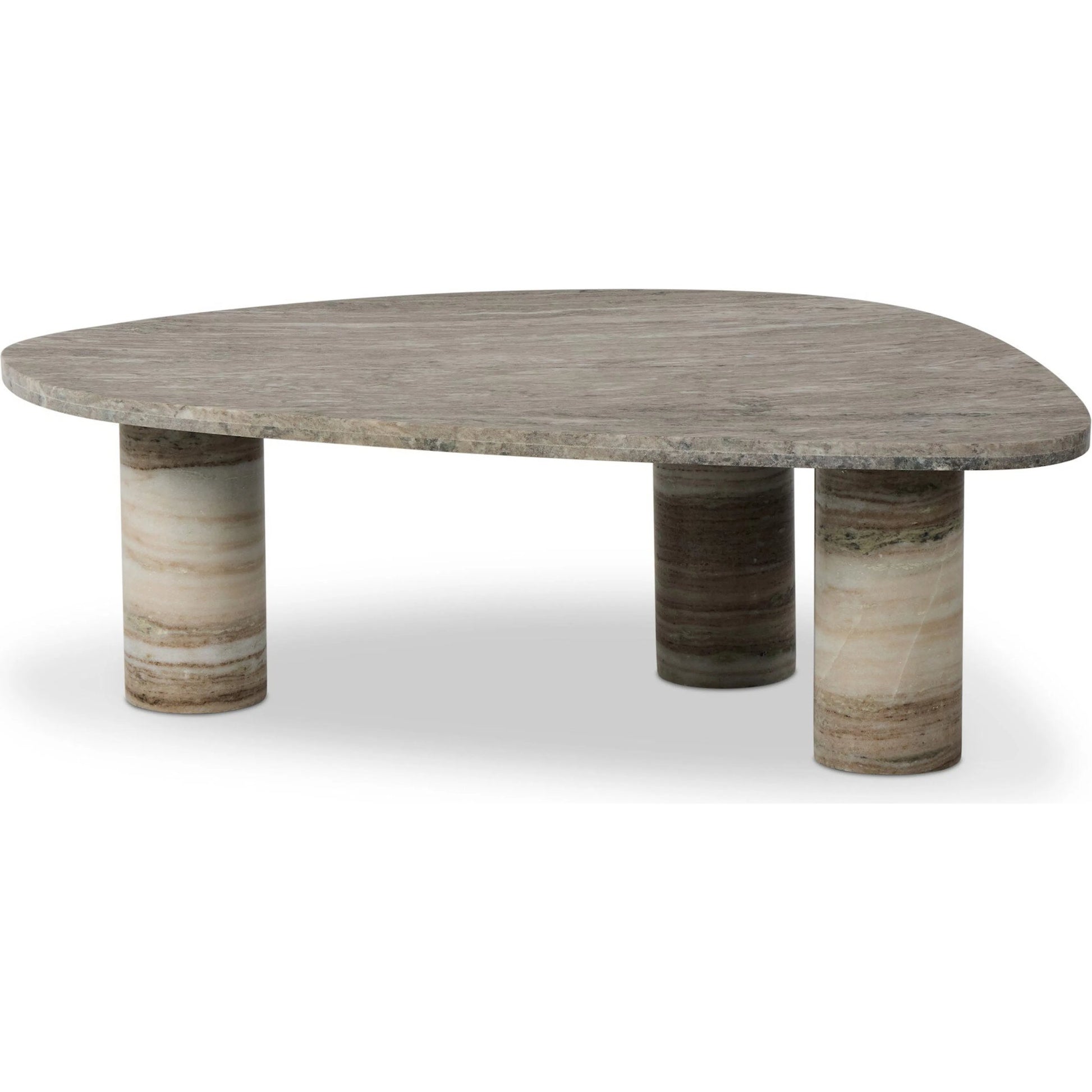 Zion Nesting Coffee Table by Four Hands in antique white marble. Made from solid marble in a unique style.