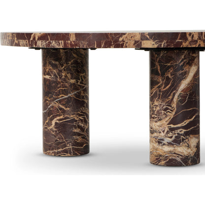 Zion Coffee Table by Four Hands. Made from solid marble, engineered hardwood in a modern style.