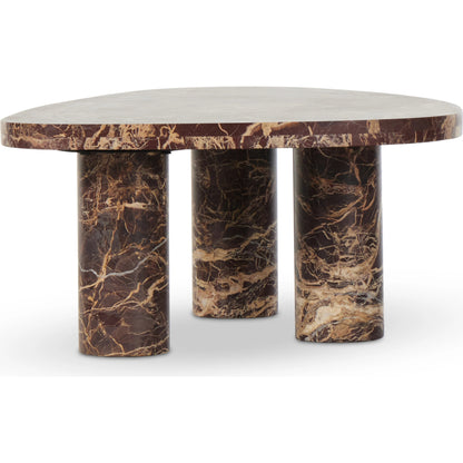 Zion Coffee Table by Four Hands. Made from solid marble, engineered hardwood in a modern style.